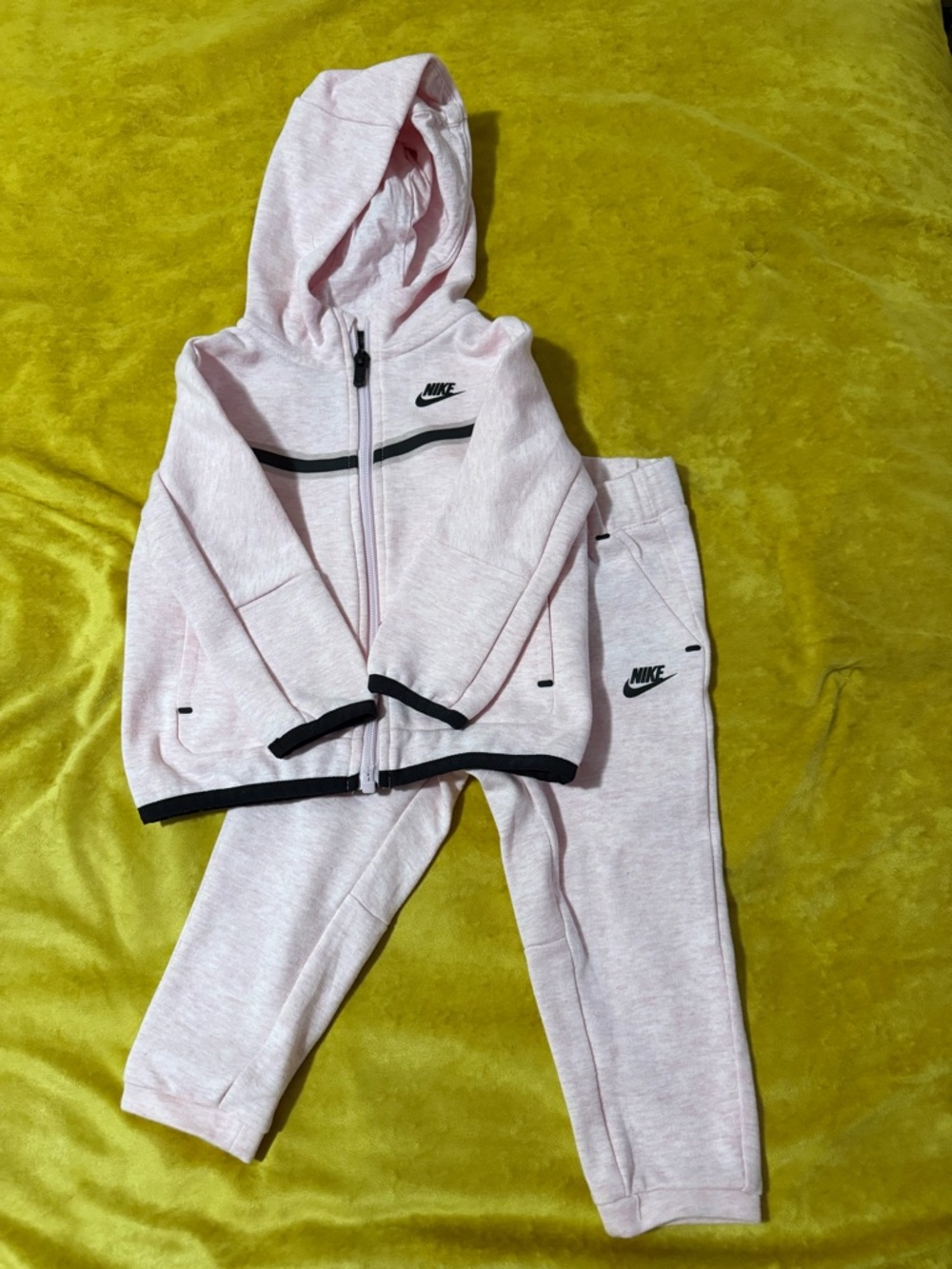 Nike Kids Light Pink Hooded Zip Jacket & Joggers Set